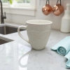 White ceramic mug, simple home coffee cup, 350ml details Picture